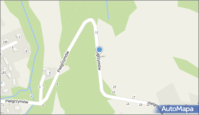 Świnna, Pielgrzymów, 13, mapa Świnna