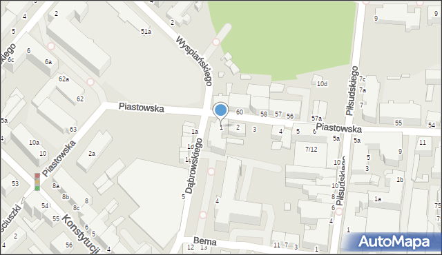 Świnoujście, Piastowska, 1, mapa Świnoujście