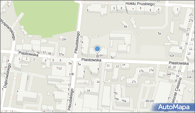 Świnoujście, Piastowska, 55, mapa Świnoujście