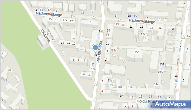 Świnoujście, Piłsudskiego Józefa, marsz., 14, mapa Świnoujście