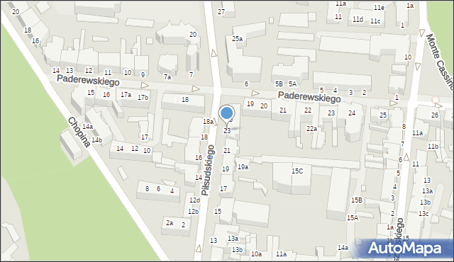 Świnoujście, Piłsudskiego Józefa, marsz., 23, mapa Świnoujście