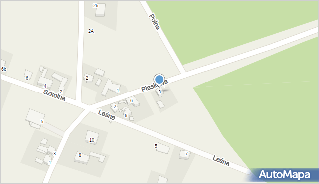 Szczawno, Piaskowa, 8, mapa Szczawno