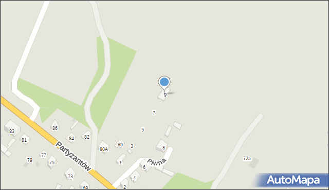 Szczebrzeszyn, Piwna, 9, mapa Szczebrzeszyn