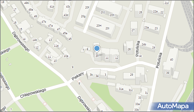 Szczecin, Piekary, 10, mapa Szczecina