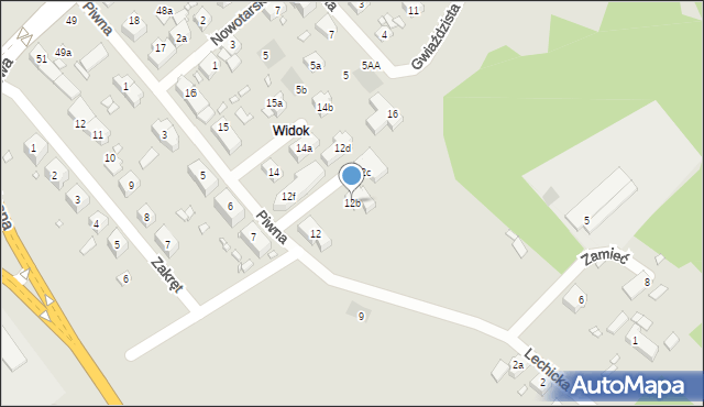 Szczecin, Piwna, 12b, mapa Szczecina