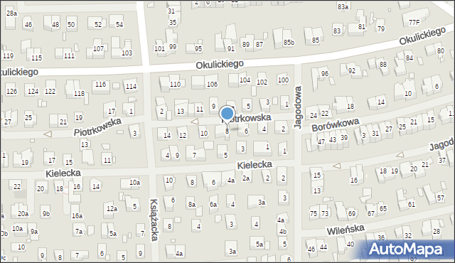 Szczecin, Piotrkowska, 8, mapa Szczecina