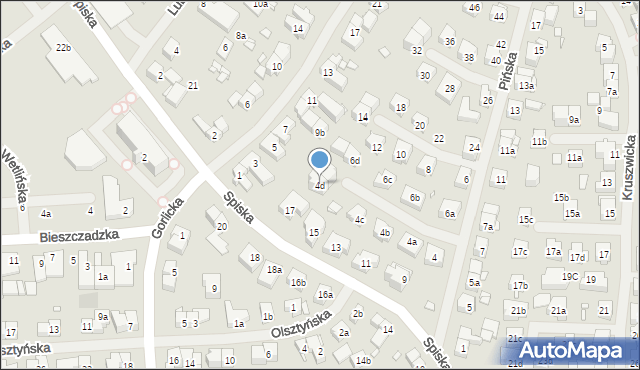 Szczecin, Pińska, 4d, mapa Szczecina