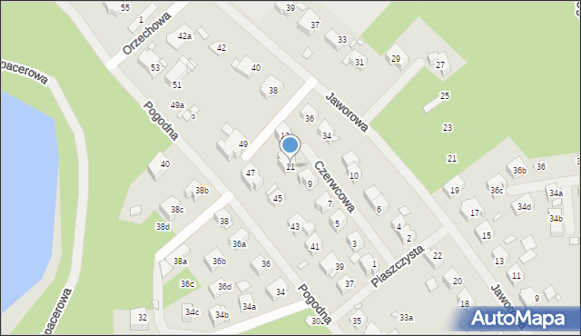 Szczecin, Piaszczysta, 11, mapa Szczecina