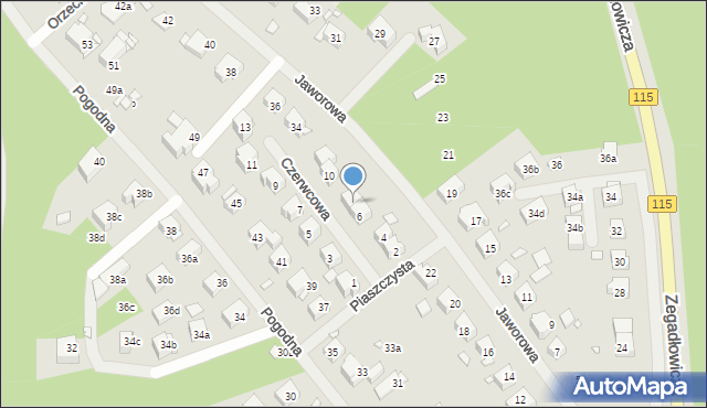 Szczecin, Piaszczysta, 8, mapa Szczecina