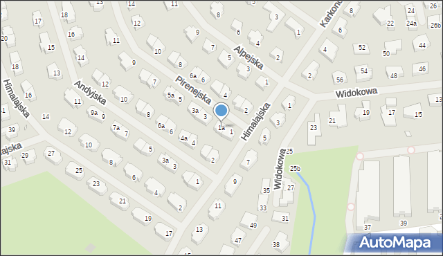 Szczecin, Pirenejska, 1a, mapa Szczecina