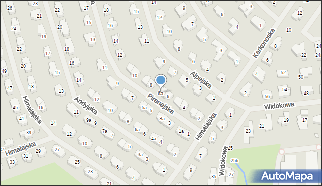 Szczecin, Pirenejska, 6a, mapa Szczecina
