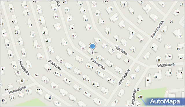 Szczecin, Pirenejska, 8, mapa Szczecina