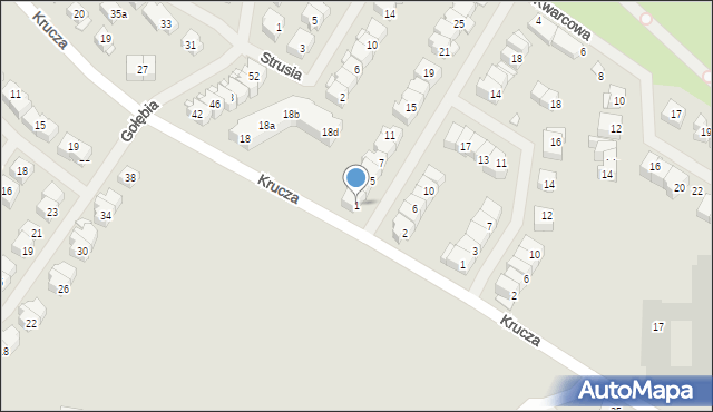 Szczecin, Piaskowa, 1, mapa Szczecina