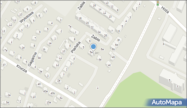 Szczecin, Piańska, 5b, mapa Szczecina