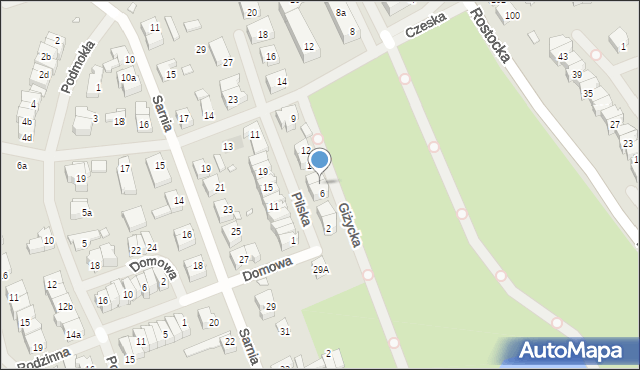 Szczecin, Pilska, 8, mapa Szczecina