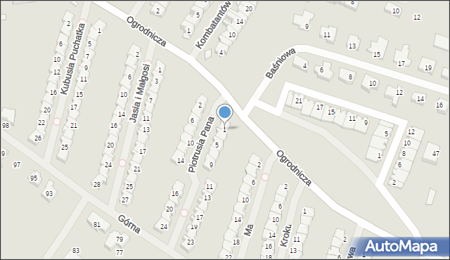 Szczecin, Piotrusia Pana, 1, mapa Szczecina