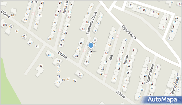 Szczecin, Piotrusia Pana, 17, mapa Szczecina