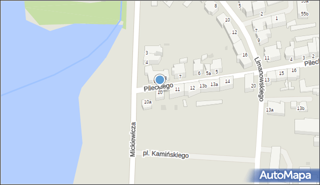 Szczecinek, Pileckiego Witolda, rtm., 10, mapa Szczecinek