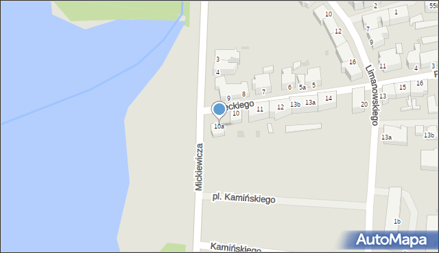 Szczecinek, Pileckiego Witolda, rtm., 10a, mapa Szczecinek