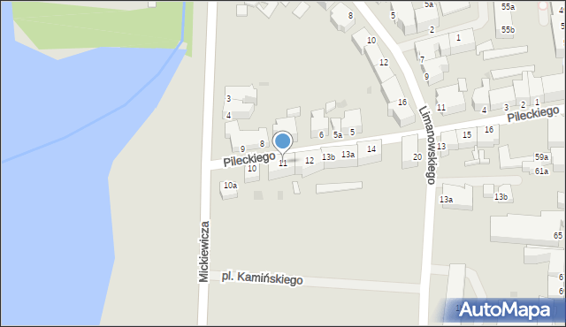 Szczecinek, Pileckiego Witolda, rtm., 11, mapa Szczecinek