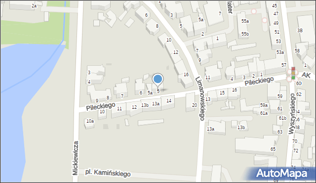 Szczecinek, Pileckiego Witolda, rtm., 5, mapa Szczecinek