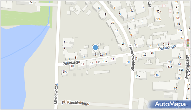 Szczecinek, Pileckiego Witolda, rtm., 6, mapa Szczecinek