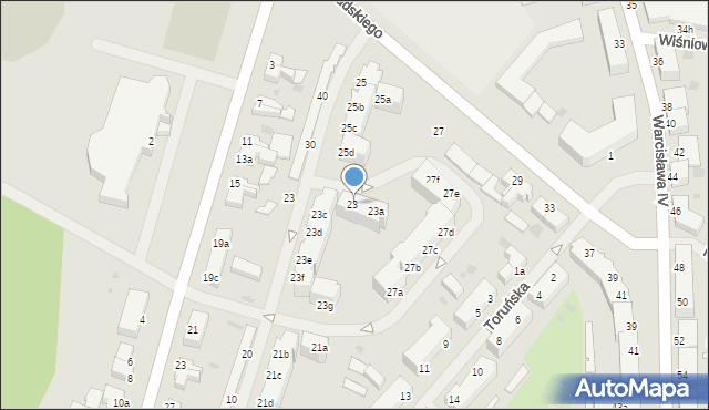 Szczecinek, Piłsudskiego Józefa, marsz., 23b, mapa Szczecinek