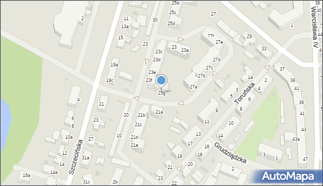 Szczecinek, Piłsudskiego Józefa, marsz., 23g, mapa Szczecinek