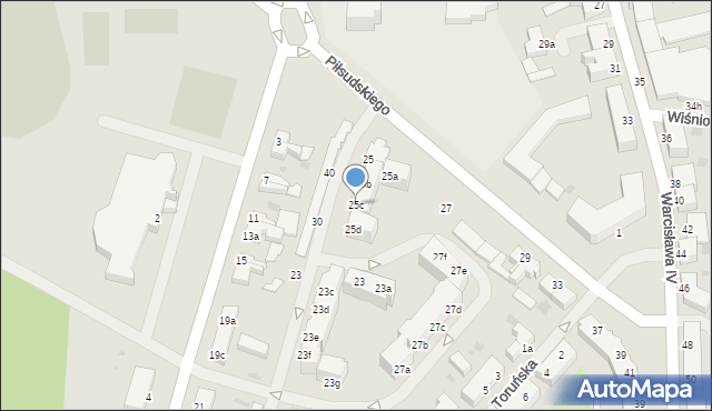 Szczecinek, Piłsudskiego Józefa, marsz., 25c, mapa Szczecinek