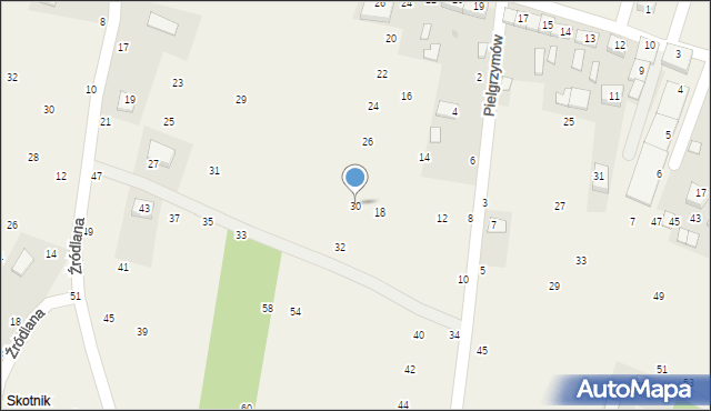 Szczepanów, Pielgrzymów, 30, mapa Szczepanów