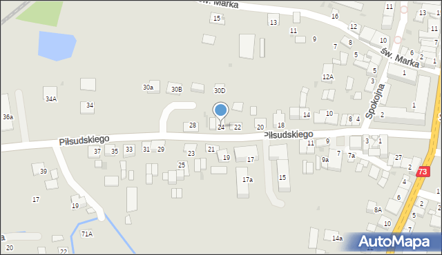 Szczucin, Piłsudskiego Józefa, marsz., 24, mapa Szczucin