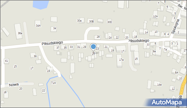 Szczucin, Piłsudskiego Józefa, marsz., 25, mapa Szczucin