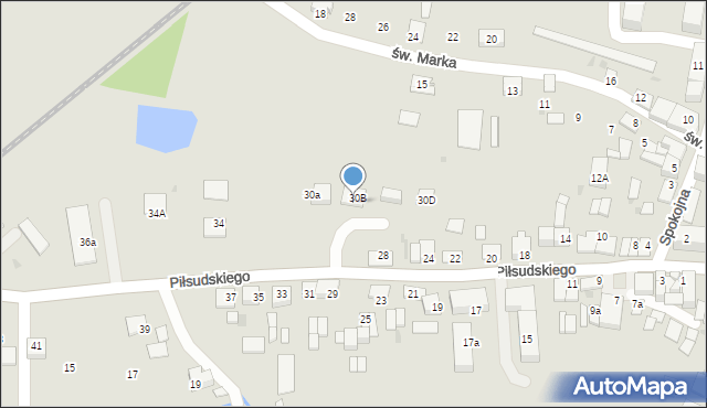 Szczucin, Piłsudskiego Józefa, marsz., 30C, mapa Szczucin