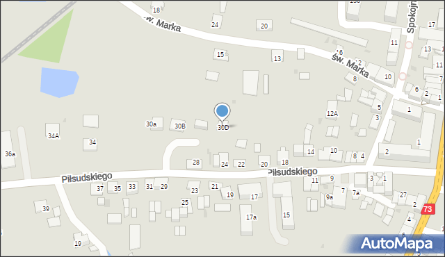 Szczucin, Piłsudskiego Józefa, marsz., 30D, mapa Szczucin