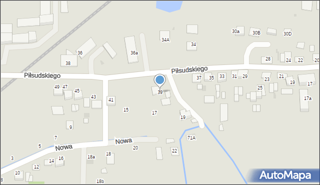 Szczucin, Piłsudskiego Józefa, marsz., 39, mapa Szczucin