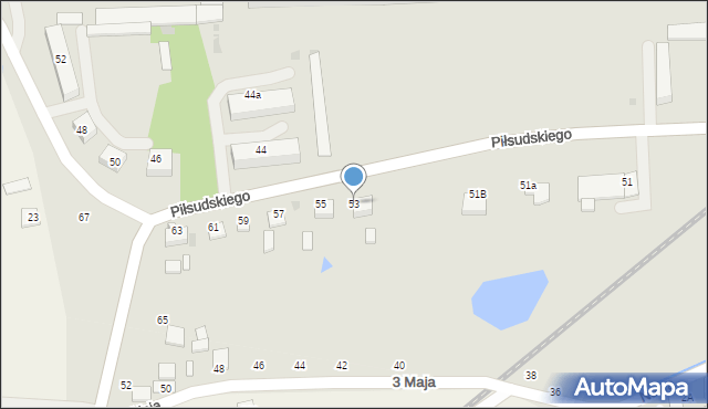 Szczucin, Piłsudskiego Józefa, marsz., 53, mapa Szczucin