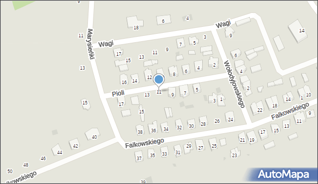 Szczuczyn, Pioli Józefa, 11, mapa Szczuczyn