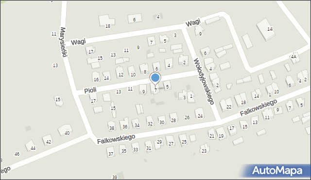 Szczuczyn, Pioli Józefa, 7, mapa Szczuczyn