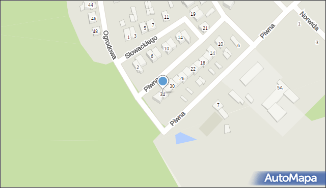 Szepietowo, Piwna, 34, mapa Szepietowo