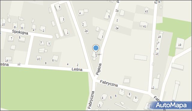 Szymiszów, Piękna, 1, mapa Szymiszów