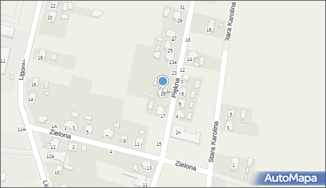 Szymiszów, Piękna, 19, mapa Szymiszów