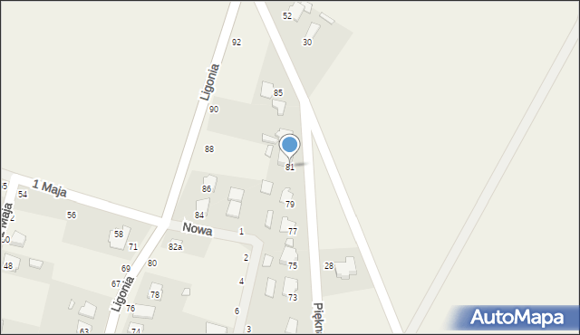 Szymiszów, Piękna, 81, mapa Szymiszów