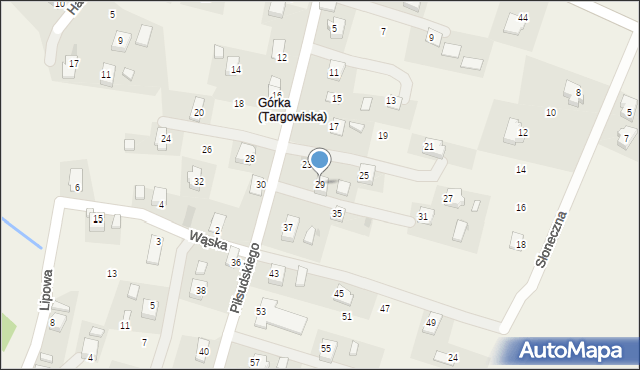 Targowiska, Piłsudskiego Józefa, marsz., 29, mapa Targowiska
