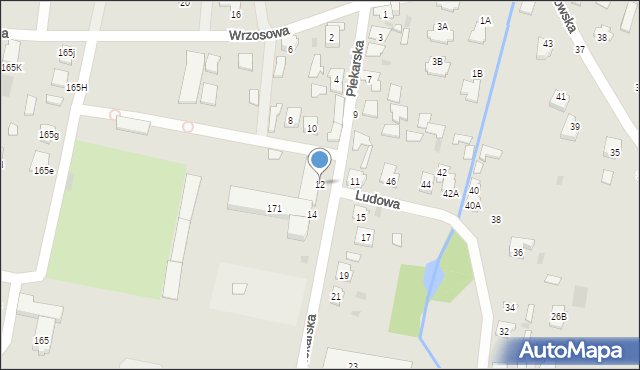 Tarnobrzeg, Piekarska, 12, mapa Tarnobrzegu