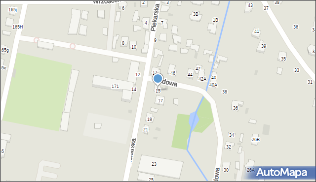 Tarnobrzeg, Piekarska, 15, mapa Tarnobrzegu