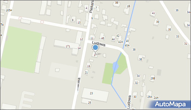 Tarnobrzeg, Piekarska, 17, mapa Tarnobrzegu