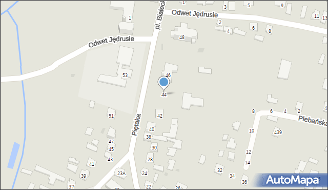 Tarnobrzeg, Piętaka Stanisława, 44, mapa Tarnobrzegu