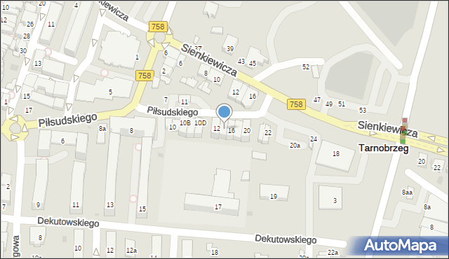 Tarnobrzeg, Piłsudskiego Józefa, marsz., 14, mapa Tarnobrzegu