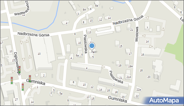 Tarnów, Piastowska, 7, mapa Tarnów