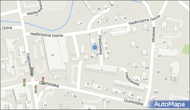 Tarnów, Piastowska, 8, mapa Tarnów
